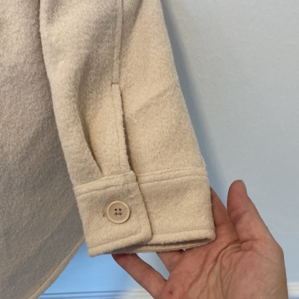 HILLARY RADLEY Cream Button Up Jacket Size Large - Picture 6 of 7